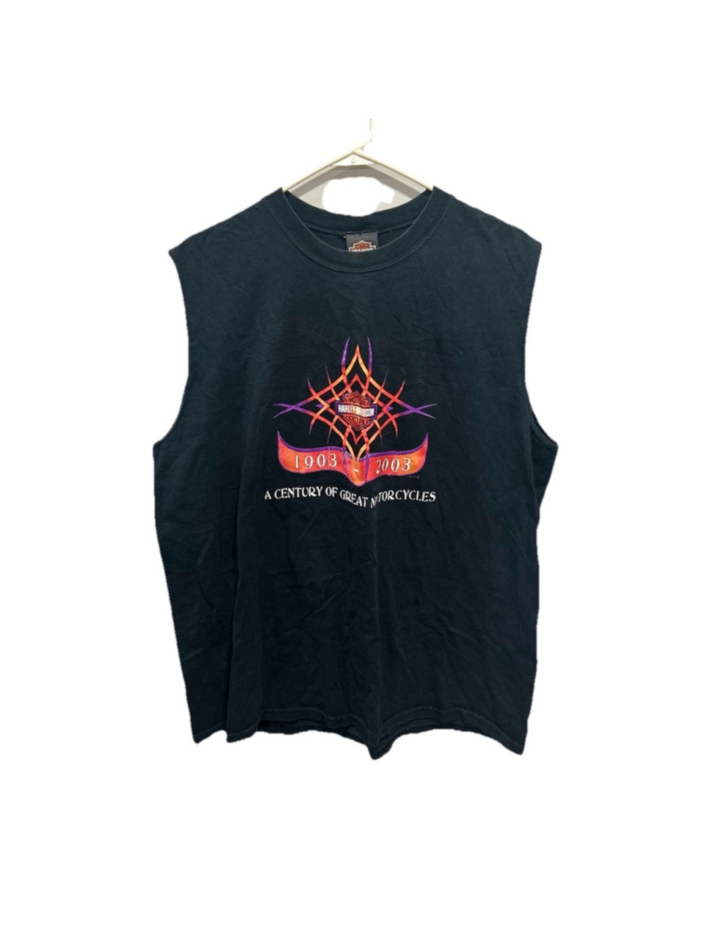 Harley-Davidson Men's XL Black Sleeveless Cancun Mexico Logo Cotton Knit Tee